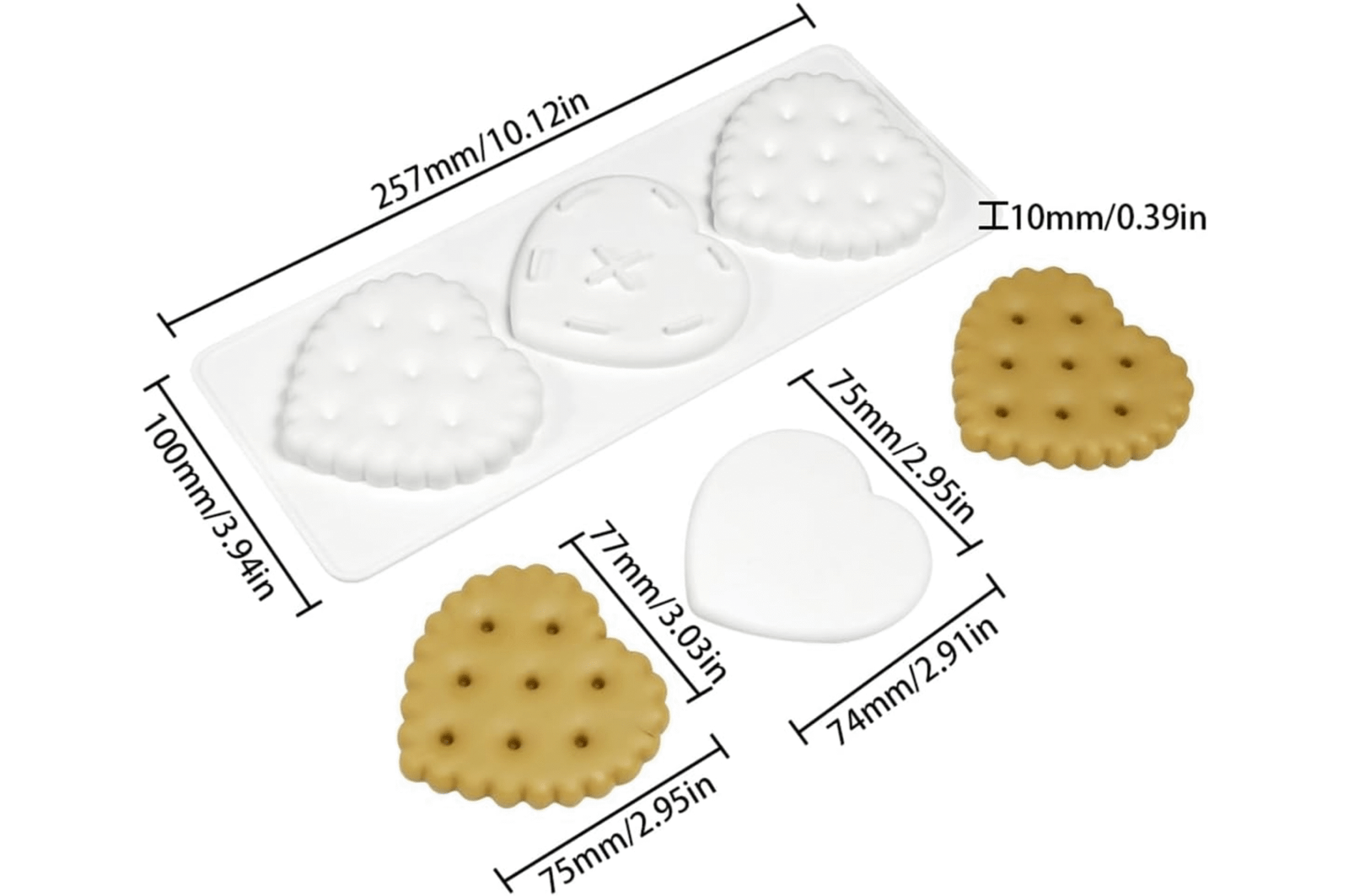 Molde de Silicon Corazon