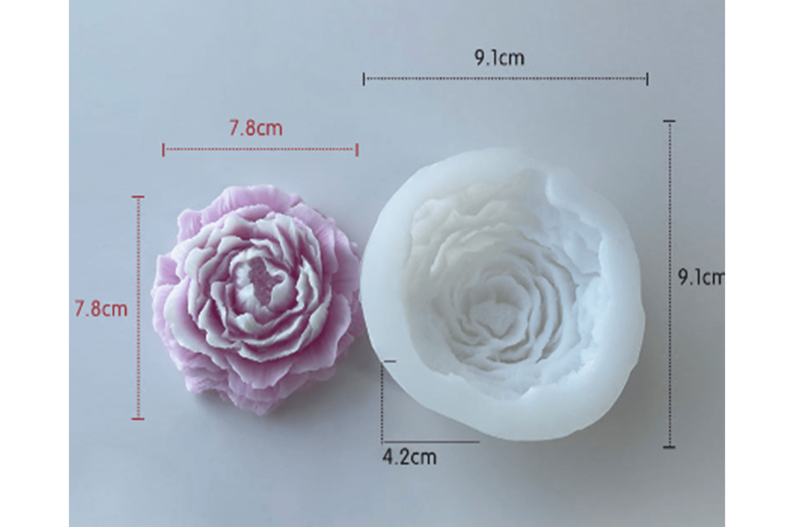 Molde de Silicon Peonia