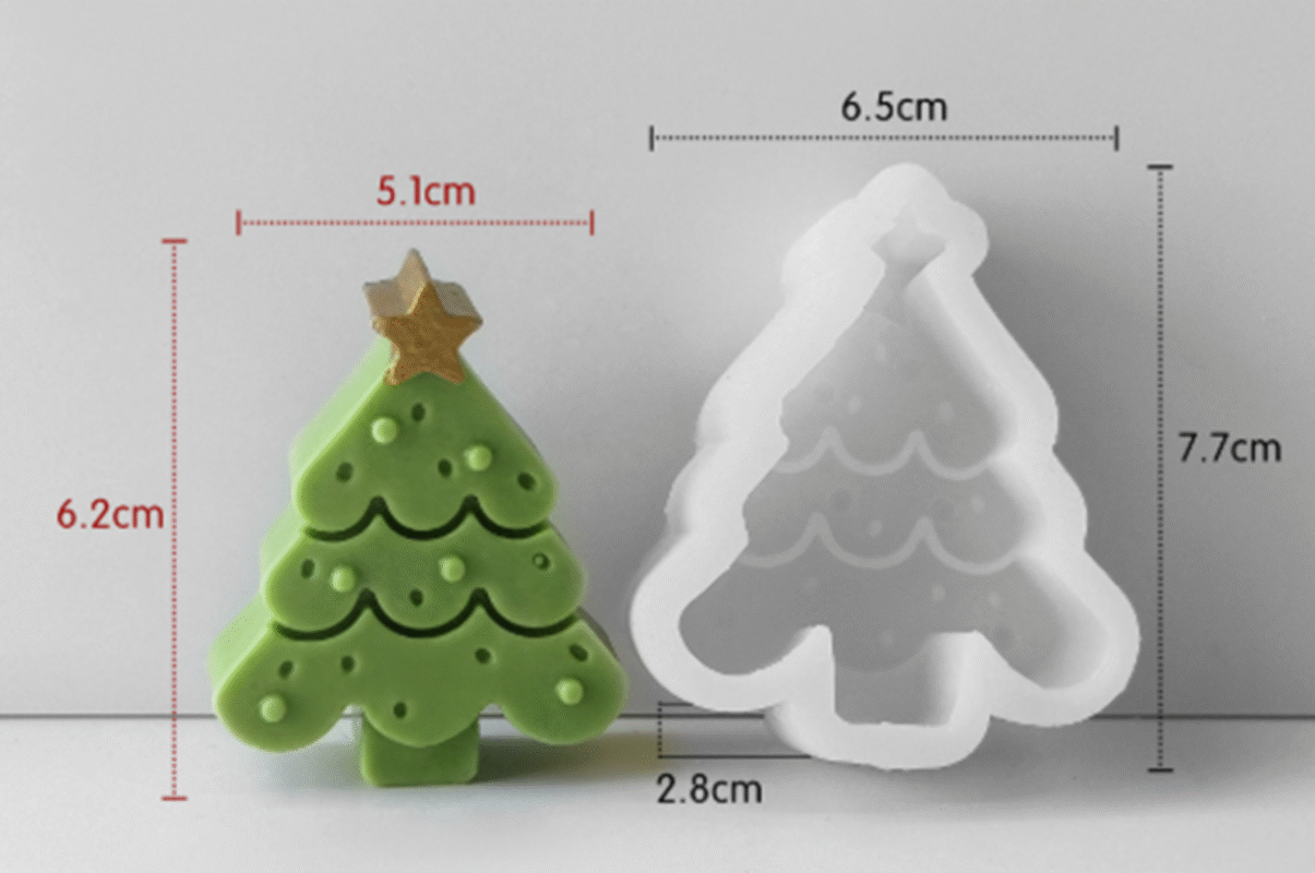 Molde de Silicon Piño Navideño J-0221 - Velas & Insumos