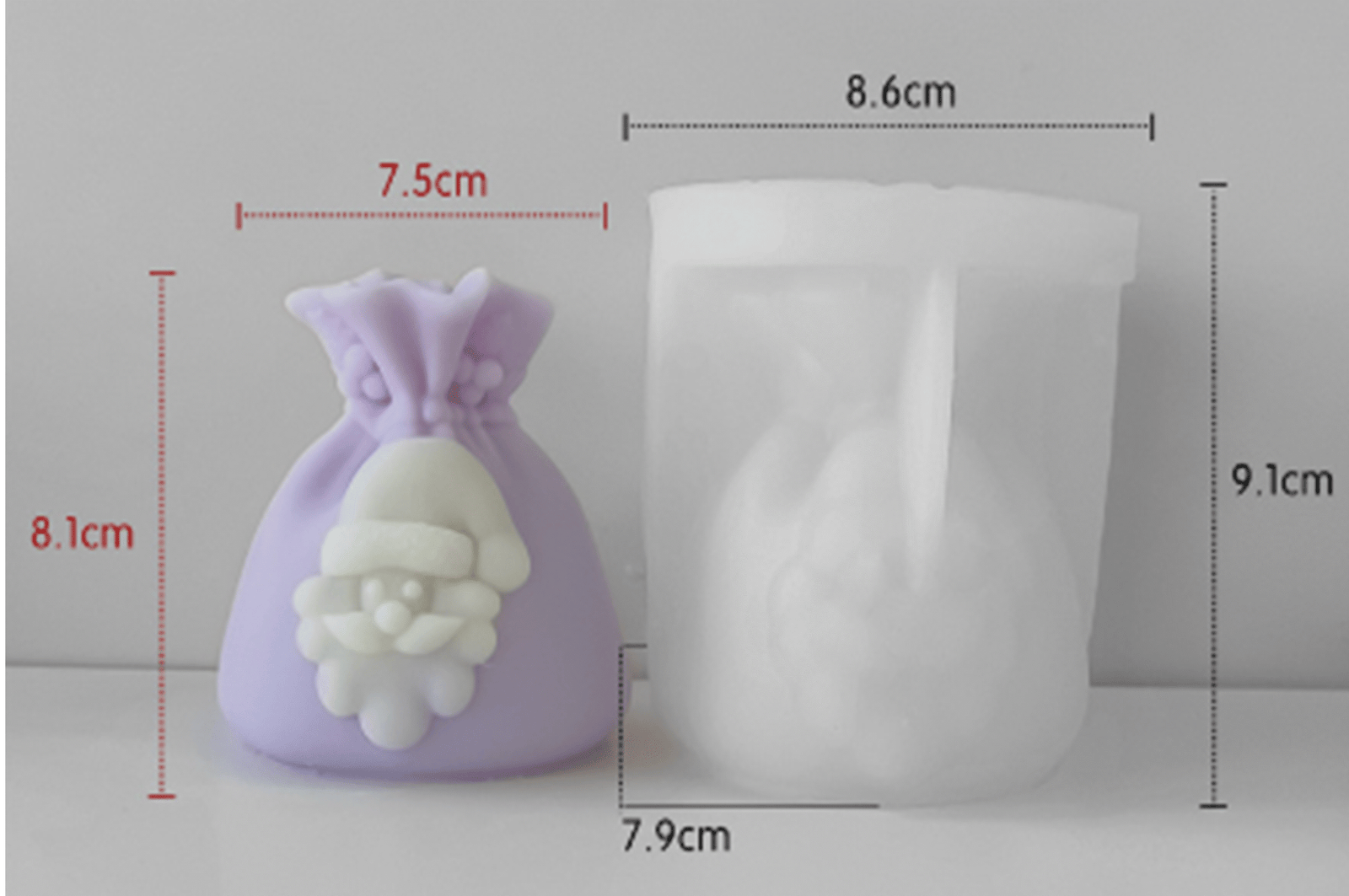 Molde de Silicón Regalo Santa J-0488
